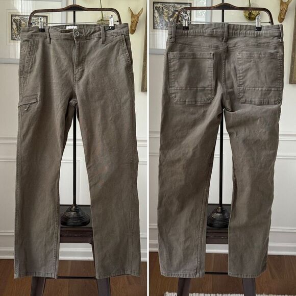 Weatherproof Olive Green Canvas Straighten Leg Work Pants 34 x 32 - Picture 1 of 7